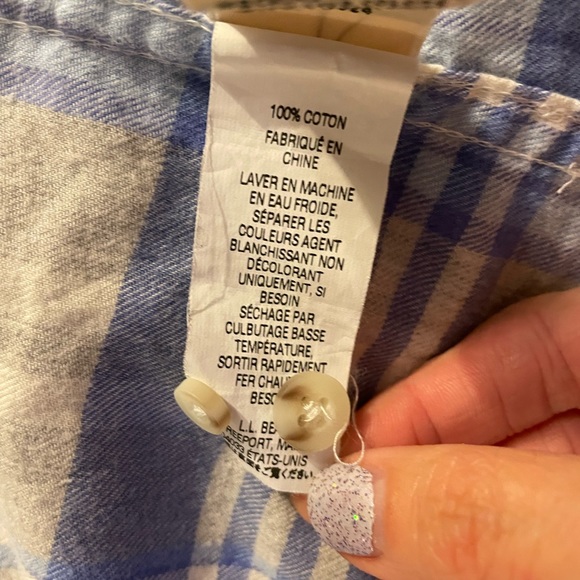 L.L. Bean flannel Scotch Plaid Button Down shirt Size XS - Picture 7 of 11